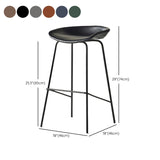 Tabouret de comptoir sans arme de dos moderne tabouret de fer avec pédale pour café