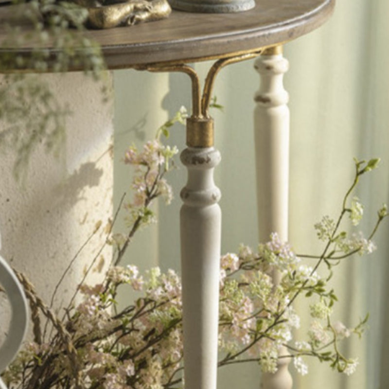 Half Moon Shape Contemporary Console Table White Wood Console Sofa Table