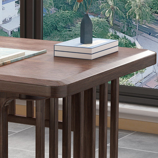 Base de traîneau de noyer bureau d'écriture de chambre en bois de chambre à coucher 2 tiroirs bureau de bureau