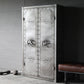 Industrial Metal Wardrobe Closet Freestanding Wardrobe in Grey 39"L x 16"W x 71"H Clearhalo 'Armoires & Wardrobes' 'armoires_wardrobes' 'Bedroom Furniture' 'furn' 'furn_armoires_wardrobes' 'Furniture' 7396057