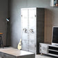 Industrial Metal Wardrobe Closet Freestanding Wardrobe in Grey Clearhalo 'Armoires & Wardrobes' 'armoires_wardrobes' 'Bedroom Furniture' 'furn' 'furn_armoires_wardrobes' 'Furniture' 7396063