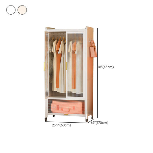 Contemporary Freestanding Wardrobe Home White Wardrobe Closet Clearhalo 'Armoires & Wardrobes' 'armoires_wardrobes' 'Bedroom Furniture' 'furn' 'furn_armoires_wardrobes' 'Furniture' 7396079