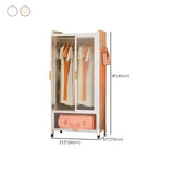 Contemporary Freestanding Wardrobe Home White Wardrobe Closet Clearhalo 'Armoires & Wardrobes' 'armoires_wardrobes' 'Bedroom Furniture' 'furn' 'furn_armoires_wardrobes' 'Furniture' 7396079