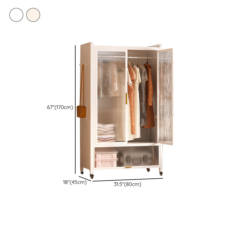 Contemporary Freestanding Wardrobe Home White Wardrobe Closet Clearhalo 'Armoires & Wardrobes' 'armoires_wardrobes' 'Bedroom Furniture' 'furn' 'furn_armoires_wardrobes' 'Furniture' 7396080