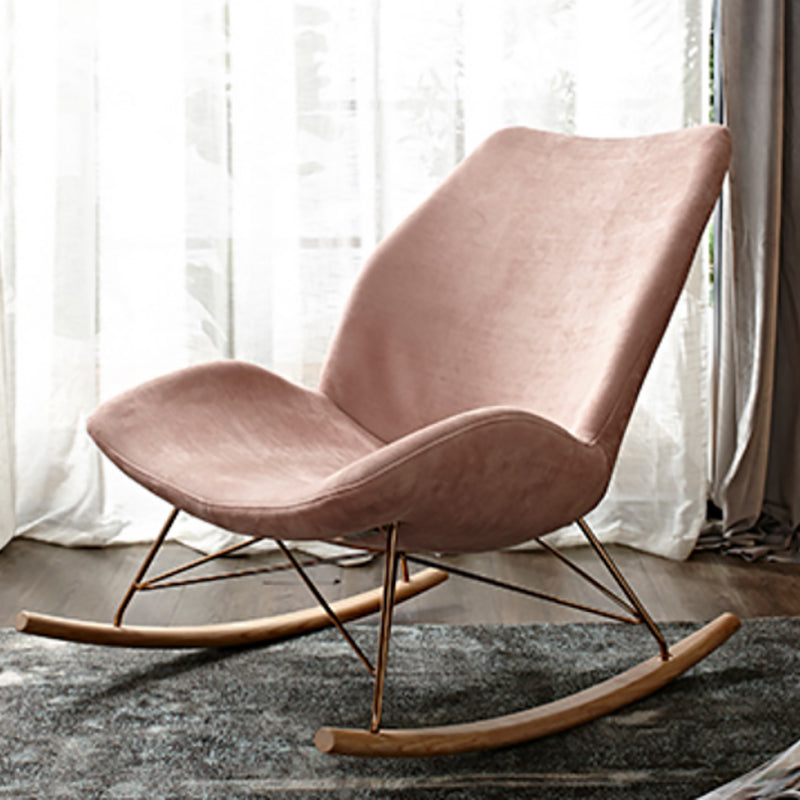 Contemporary Accent Room Chair in Pink/Grey with Solid Wood Base Clearhalo 'Accent Chairs' 'accent_chairs' 'Chairs & Seating' 'furn' 'furn_accent_chairs' 'Furniture' 'Living Room Furniture' 7396092