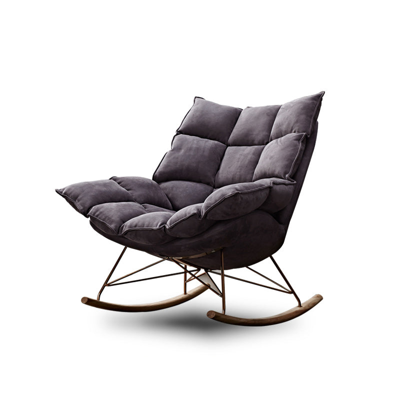 Contemporary Accent Room Chair in Pink/Grey with Solid Wood Base Dark Gray 1 Piece Clearhalo 'Accent Chairs' 'accent_chairs' 'Chairs & Seating' 'furn' 'furn_accent_chairs' 'Furniture' 'Living Room Furniture' 7396093