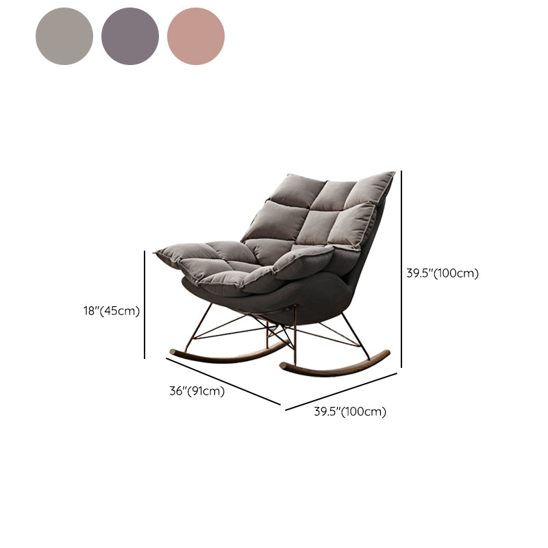 Contemporary Accent Room Chair in Pink/Grey with Solid Wood Base Clearhalo 'Accent Chairs' 'accent_chairs' 'Chairs & Seating' 'furn' 'furn_accent_chairs' 'Furniture' 'Living Room Furniture' 7396098