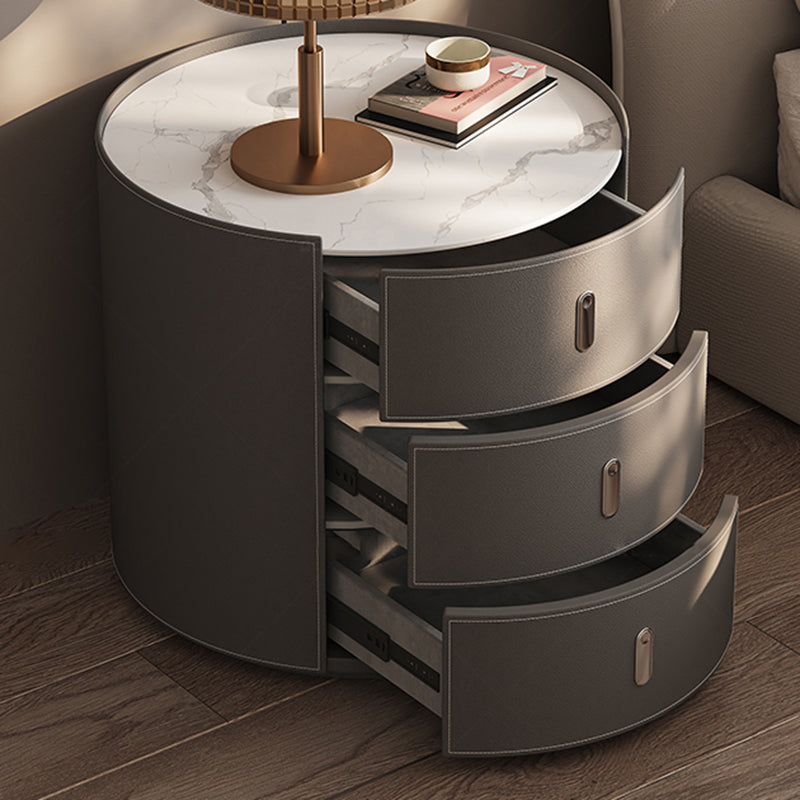 3 cassetti comodini per tavola contemporanea comodino in pelle finta comodino