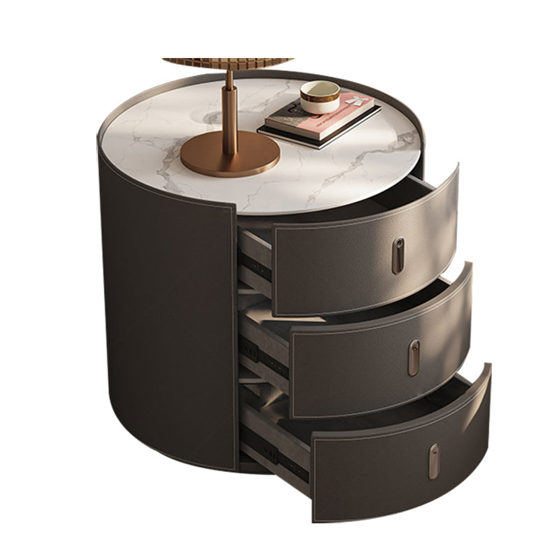 3 cassetti comodini per tavola contemporanea comodino in pelle finta comodino