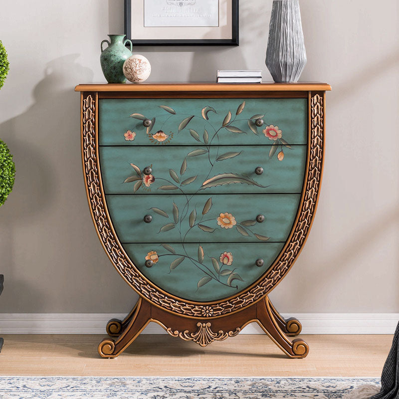 Madera sólida de cofre de almacenamiento tradicional de 15.6 pulgadas de ancho