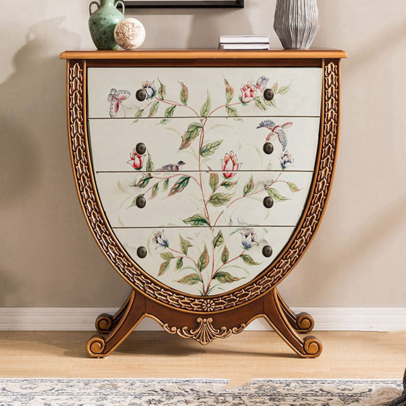 Madera sólida de cofre de almacenamiento tradicional de 15.6 pulgadas de ancho