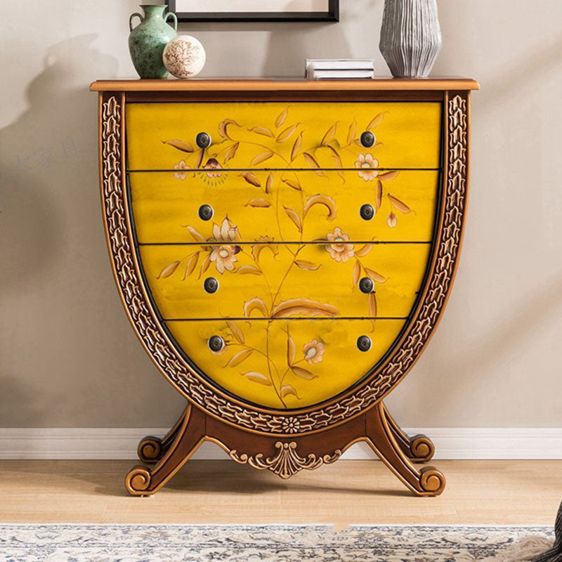 Madera sólida de cofre de almacenamiento tradicional de 15.6 pulgadas de ancho