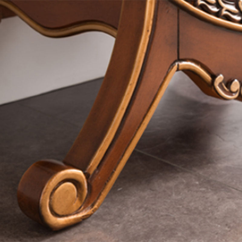 Madera sólida de cofre de almacenamiento tradicional de 15.6 pulgadas de ancho