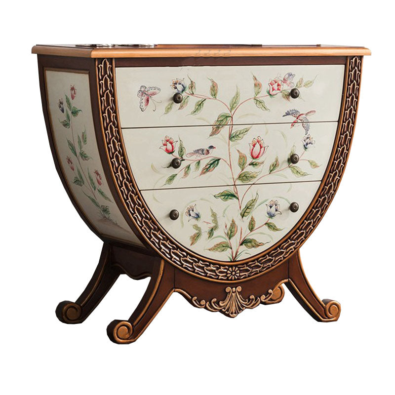 Madera sólida de cofre de almacenamiento tradicional de 15.6 pulgadas de ancho