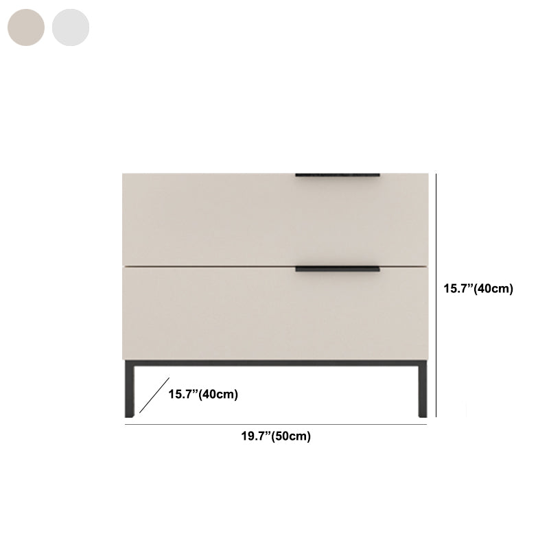 Contemporary Night Table Faux Wood Bedside Cabinet with Drawers Clearhalo 'Bedroom Furniture' 'furn' 'furn_night_stand' 'Furniture' 'night_stand' 'Nightstands' 7396287