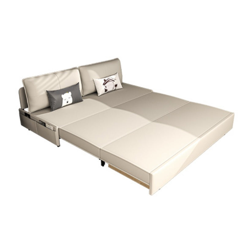 Divano scandinavo in pelle incollata di divani convertibili bianchi senza braccio