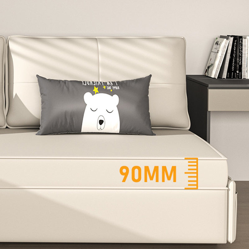 Divano scandinavo in pelle incollata di divani convertibili bianchi senza braccio