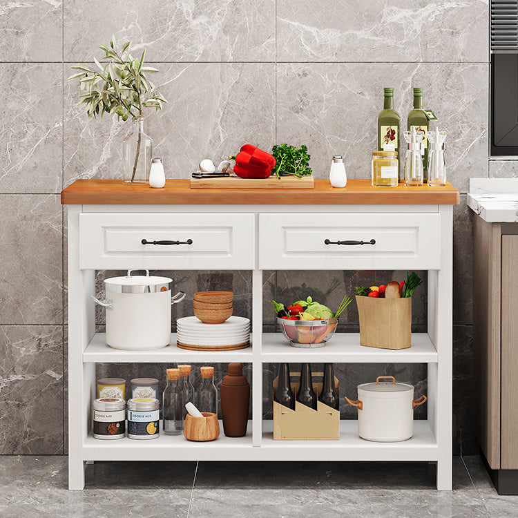 Dining Room Kitchen Island Table Modern Prep Table with Open Storage Clearhalo 'furn' 'furn_kitchen_islands_carts' 'Furniture' 'Kitchen & Dining Furniture' 'Kitchen Islands & Carts' 'kitchen_islands_carts' 7396597