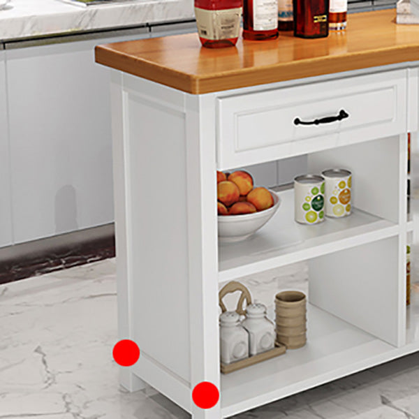 Dining Room Kitchen Island Table Modern Prep Table with Open Storage Clearhalo 'furn' 'furn_kitchen_islands_carts' 'Furniture' 'Kitchen & Dining Furniture' 'Kitchen Islands & Carts' 'kitchen_islands_carts' 7396600