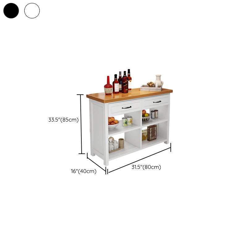 Dining Room Kitchen Island Table Modern Prep Table with Open Storage Clearhalo 'furn' 'furn_kitchen_islands_carts' 'Furniture' 'Kitchen & Dining Furniture' 'Kitchen Islands & Carts' 'kitchen_islands_carts' 7396601