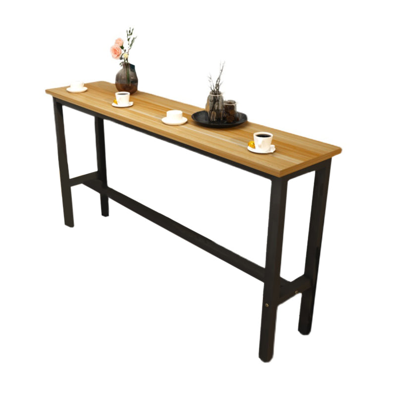 Industrial Rectangle Wood Counter Table 5 Pieces Bar Table Set for Cafe Clearhalo 'Bar Furniture' 'furn' 'furn_home_bar_bar_sets' 'Furniture' 'Home Bars & Bar Sets' 'home_bar_bar_sets' 'Kitchen & Dining Furniture' 7396614