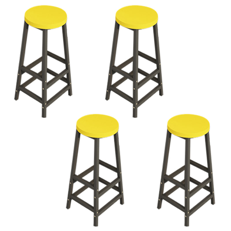 Industrial Rectangle Wood Counter Table 5 Pieces Bar Table Set for Cafe Chair(s) None Yellow Black Clearhalo 'Bar Furniture' 'furn' 'furn_home_bar_bar_sets' 'Furniture' 'Home Bars & Bar Sets' 'home_bar_bar_sets' 'Kitchen & Dining Furniture' 7396624