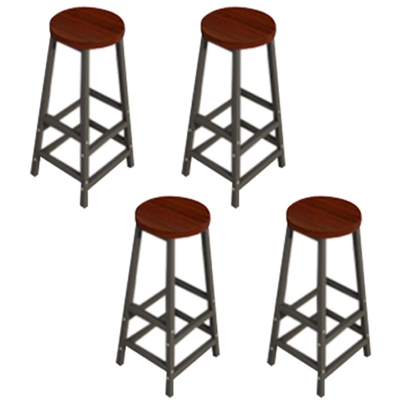 Industrial Rectangle Wood Counter Table 5 Pieces Bar Table Set for Cafe Chair(s) None Dark Brown Black Clearhalo 'Bar Furniture' 'furn' 'furn_home_bar_bar_sets' 'Furniture' 'Home Bars & Bar Sets' 'home_bar_bar_sets' 'Kitchen & Dining Furniture' 7396629