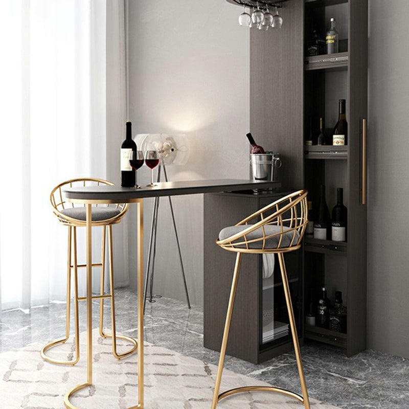 Glam Wood Counter Table 2/3 Pieces Bar Table Set with Wine Racks for Living Room Clearhalo 'Bar Furniture' 'furn' 'furn_home_bar_bar_sets' 'Furniture' 'Home Bars & Bar Sets' 'home_bar_bar_sets' 'Kitchen & Dining Furniture' 7396651