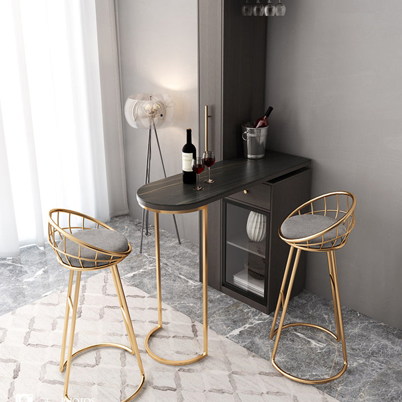 Glam Wood Counter Table 2/3 Pieces Bar Table Set with Wine Racks for Living Room Clearhalo 'Bar Furniture' 'furn' 'furn_home_bar_bar_sets' 'Furniture' 'Home Bars & Bar Sets' 'home_bar_bar_sets' 'Kitchen & Dining Furniture' 7396655