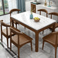 Rectangle Dining Site Table Contemporary Style Faux Marble Furniture