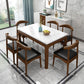 Rectangle Dining Site Table Contemporary Style Faux Marble Furniture