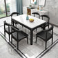 Rectangle Dining Site Table Contemporary Style Faux Marble Furniture