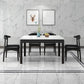 Rectangle Dining Site Table Contemporary Style Faux Marble Furniture