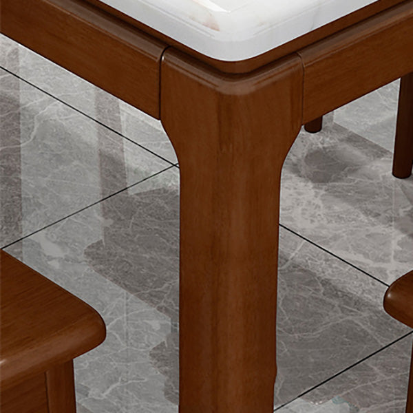 Rectangle Dining Site Table Contemporary Style Faux Marble Furniture