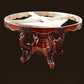 Faux Marble Dining Table Traditional Round Dinette Table with Turntable Clearhalo 'Dining Tables & Seating' 'Dining Tables' 'dining_table' 'furn' 'furn_dining_table' 'Furniture' 'Kitchen & Dining Furniture' 7396985
