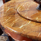 Faux Marble Dining Table Traditional Round Dinette Table with Turntable Clearhalo 'Dining Tables & Seating' 'Dining Tables' 'dining_table' 'furn' 'furn_dining_table' 'Furniture' 'Kitchen & Dining Furniture' 7396986