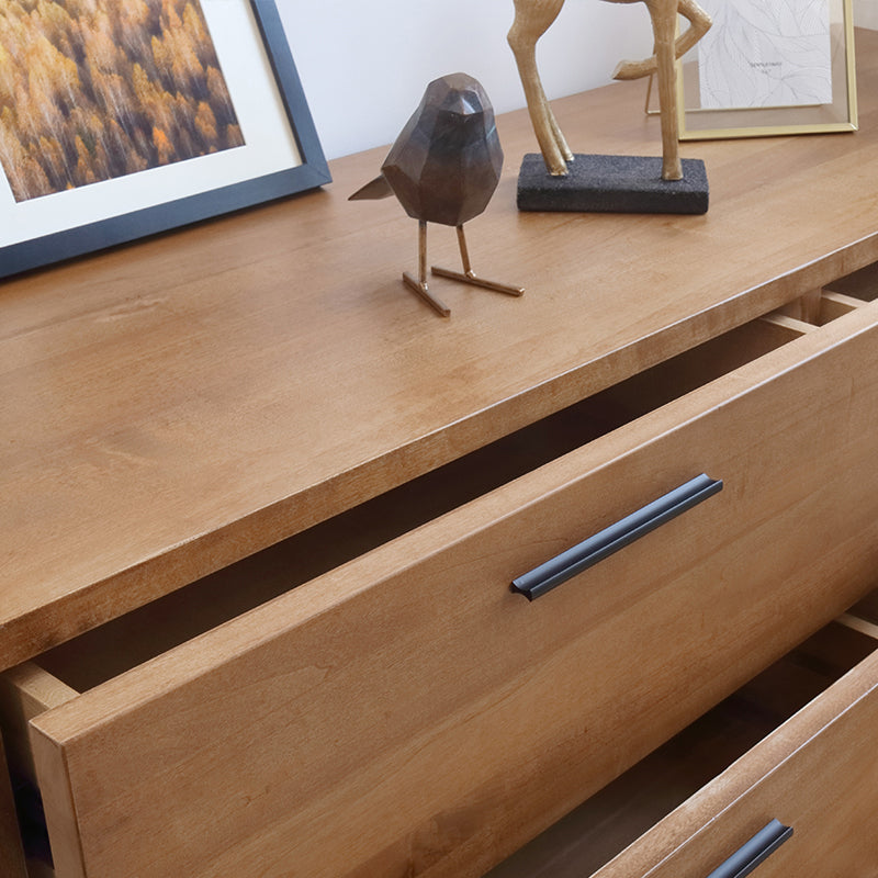 Gabinete de almacenamiento resistente al agua Cofres de acento de madera maciza con 6 cajones