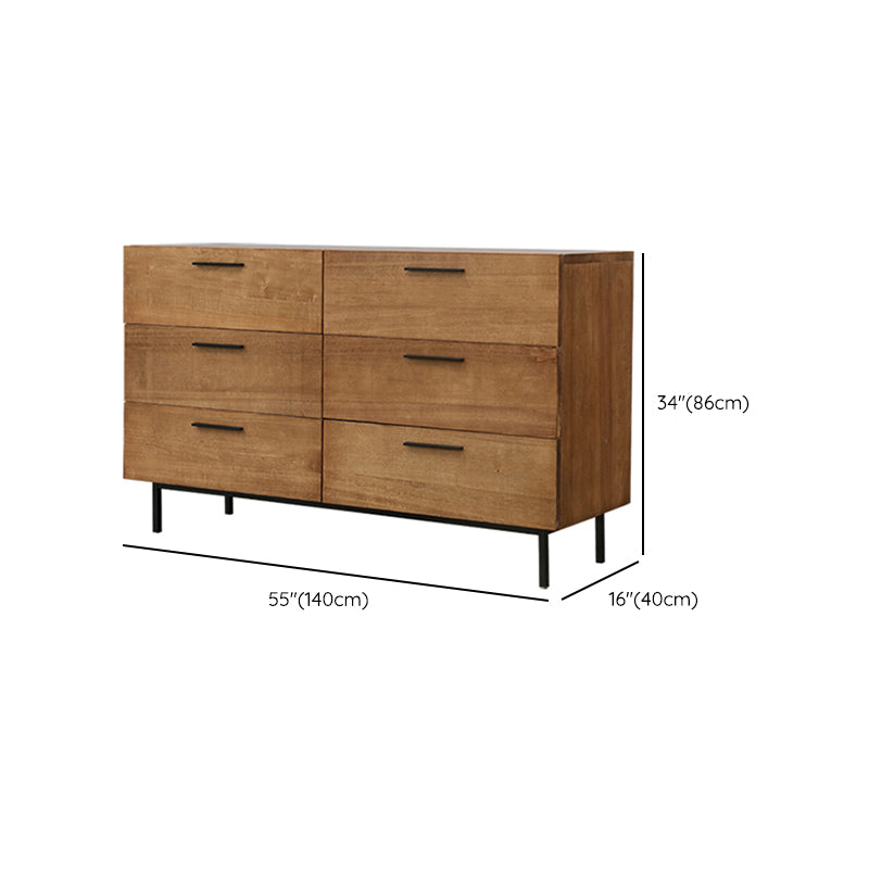 Armadietto resistente all'acqua Casse di accento in legno massiccio con 6 cassetti