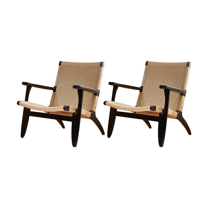 Eigentijdse massief houten stoel stoel huizen riet achter eetstoel