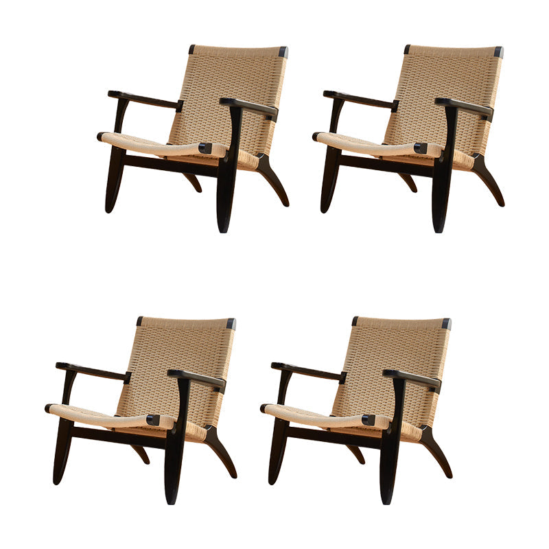 Eigentijdse massief houten stoel stoel huizen riet achter eetstoel