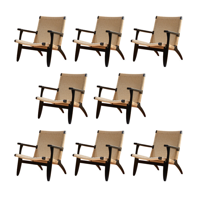 Eigentijdse massief houten stoel stoel huizen riet achter eetstoel