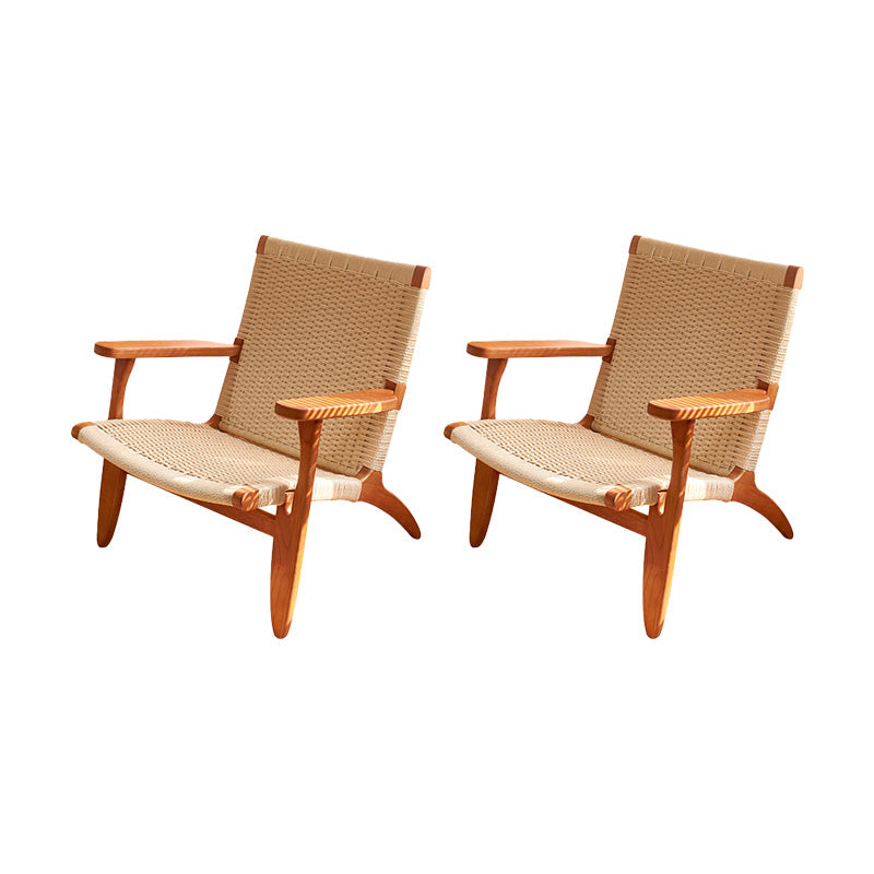 Eigentijdse massief houten stoel stoel huizen riet achter eetstoel