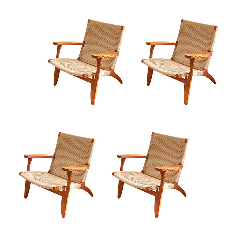 Eigentijdse massief houten stoel stoel huizen riet achter eetstoel