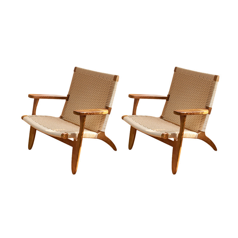 Eigentijdse massief houten stoel stoel huizen riet achter eetstoel