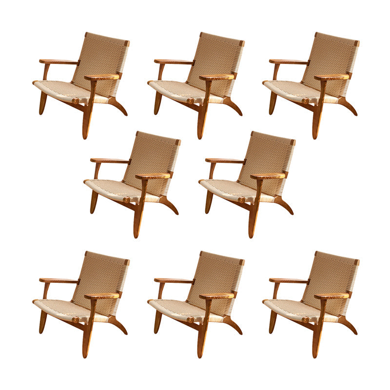 Eigentijdse massief houten stoel stoel huizen riet achter eetstoel