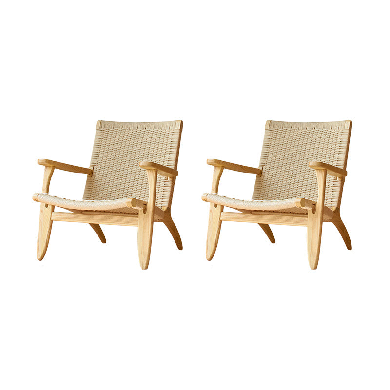 Eigentijdse massief houten stoel stoel huizen riet achter eetstoel