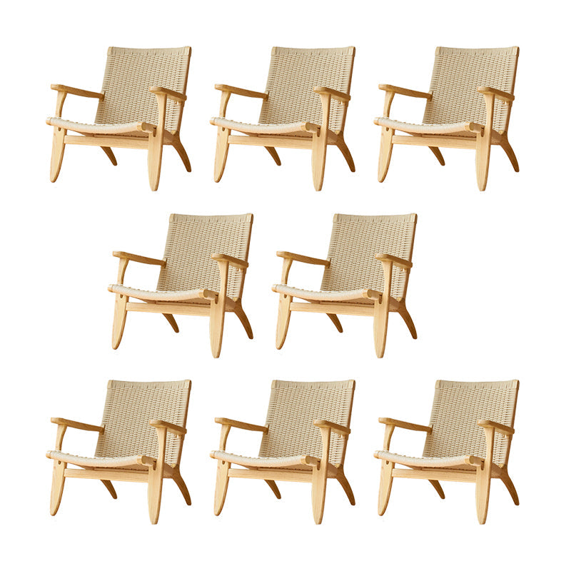 Eigentijdse massief houten stoel stoel huizen riet achter eetstoel