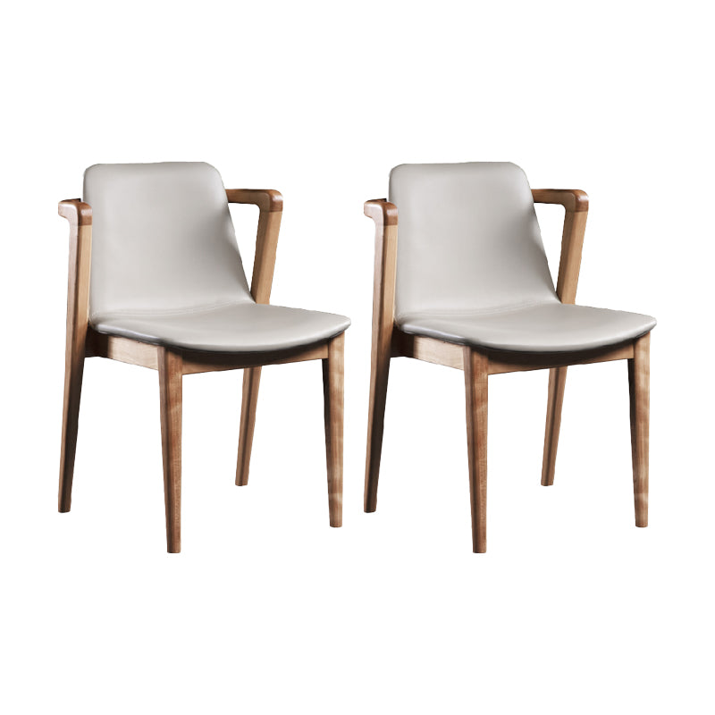 Home Walnut Wood Dining Chair Contemporary Upholstered Arm Chair Cherry Wood 2 Piece Set Clearhalo 'Dining Chairs' 'Dining Tables & Seating' 'dining_chair' 'furn' 'furn_dining_chair' 'Furniture' 'Kitchen & Dining Furniture' 7397515