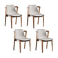 Home Walnut Wood Dining Chair Contemporary Upholstered Arm Chair Cherry Wood 4 Piece Set Clearhalo 'Dining Chairs' 'Dining Tables & Seating' 'dining_chair' 'furn' 'furn_dining_chair' 'Furniture' 'Kitchen & Dining Furniture' 7397516