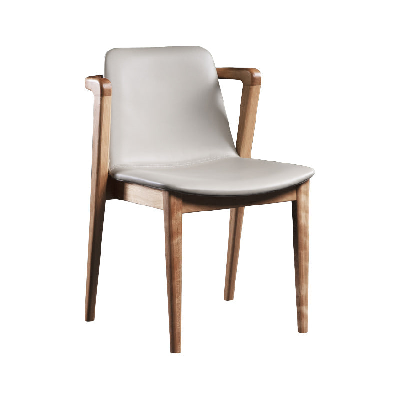Home Walnut Wood Dining Chair Contemporary Upholstered Arm Chair Clearhalo 'Dining Chairs' 'Dining Tables & Seating' 'dining_chair' 'furn' 'furn_dining_chair' 'Furniture' 'Kitchen & Dining Furniture' 7397522